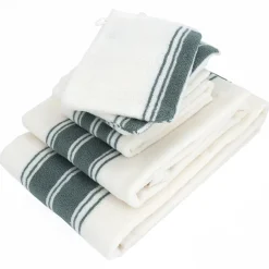 Parure de bain 6 pièces RIBBON II vert
