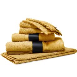 Parure de bain 7 pièces ROYAL CRESENT Jaune Quartz 650g/m2