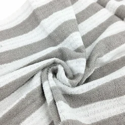 Parure de bain coton collection EFFICIENCE STRIPES 7 pièces gris lunar