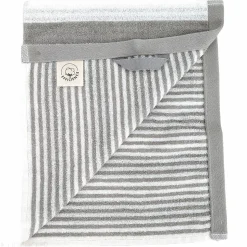 Parure de bain coton collection EFFICIENCE STRIPES 7 pièces gris lunar