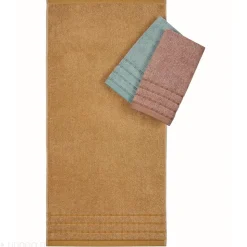 Parure de bain coton 500g/m² 6 pièces VIVID marron Terre-cuite