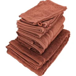 Parure de bain EFFICIENCE PURE rouge Country 7 pièces