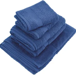 Parure de bain LUXOR 5 pièces bleu