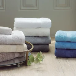Parure de bain LUXOR 5 pièces bleu