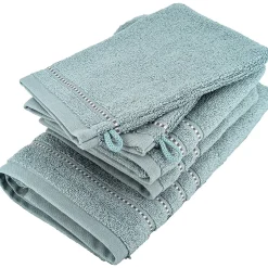 Parure de bain par 4 coton 500 g/m² CHARM bleu Olympique