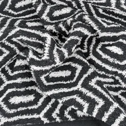 Parure de bain SYMETRIE coton Alvéoles 7 pièces noir