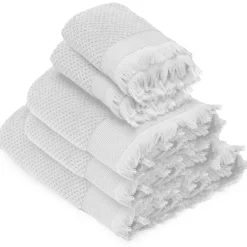 Parure de bain TETHYS 5 pièces micro-coton blanc Neige