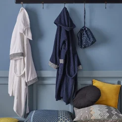 Peignoir adulte en coton éponge et broderie M