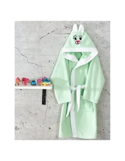 Peignoir Eponge Enfant Vert - 1/2 ans