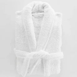Peignoir Mixte Éponge Col Châle Uni - Tendresse 500 g,m² - Blanc