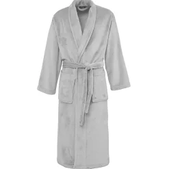 Peignoir polaire mixte chaud & doux Gris Cendré M KOMO
