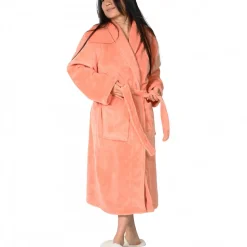 Peignoir polaire mixte chaud & doux Rose Thé M KOMO