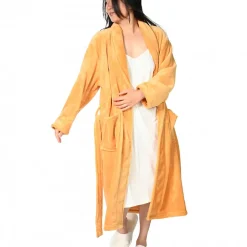Peignoir polaire mixte chaud & doux Caramel L KOMO
