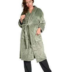 Peignoir polaire mixte chaud & doux Sauge L KOMO