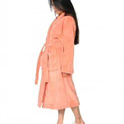 Peignoir polaire mixte chaud & doux Rose Thé L KOMO