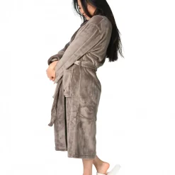 Peignoir polaire mixte chaud & doux Noisette M KOMO