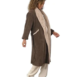 Peignoir polaire mixte côtelé ultra chaud Noisette 5 - XXL NOTTING HILL
