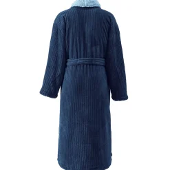 Peignoir polaire mixte côtelé ultra chaud Denim M NOTTING HILL