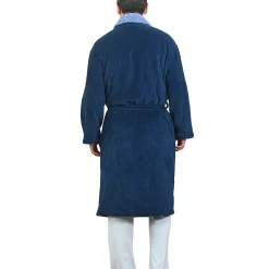 Peignoir polaire mixte côtelé ultra chaud Denim L NOTTING HILL