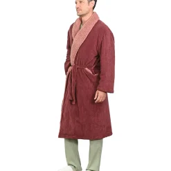 Peignoir polaire mixte côtelé ultra chaud Terre Brulée XL NOTTING HILL