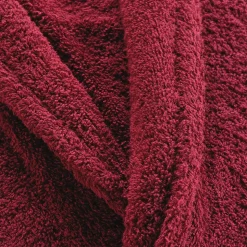 Peignoir uni à col châle (Taille Unique - Rouge)