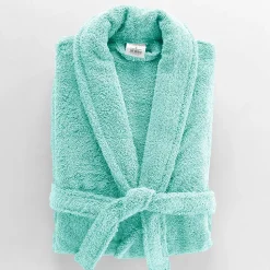 Peignoir uni à col châle (Taille Unique - Céladon)