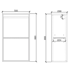 Petit lave-mains en céramique sanitaire KW198 - 42x28x15cm - blanc brillant Sans bonde Pop Up