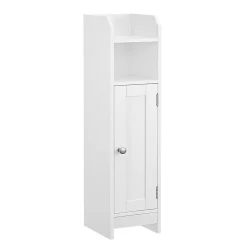 Petit meuble de rangement 1 niche, 1 porte, 1 étagère - H80 cm