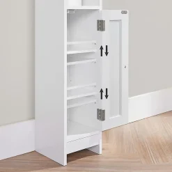 Petit meuble de rangement 1 niche, 1 porte, 1 étagère - H80 cm