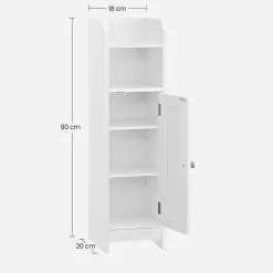 Petit meuble de rangement 1 niche, 1 porte, 1 étagère - H80 cm