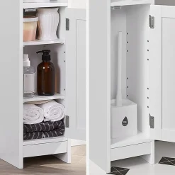 Petit meuble de rangement 1 niche, 1 porte, 1 étagère - H80 cm