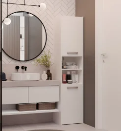 PISA 40 - Colonne de salle de bain 30x40x170 - Meuble salle de bain - Rangement salle de bain - Colonne rangement
