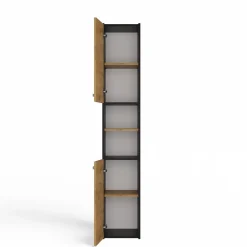 PISA - Armoire de salle de bains - 170x30x30 cm - Colonne de rangement SDB - Aspect bois