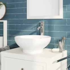 Plan de toilette blanc mat L.60 x l.45 x ép.2,8 cm, GoodHome Perma