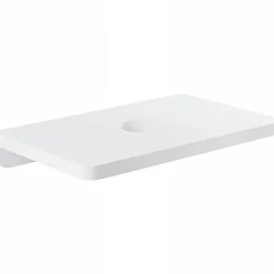Plan de toilette blanc pour vasque ou lavabo à poser 100x50 trou central de bonde d'évacuation pré-percé SANINDUSA Emma 100 blanc
