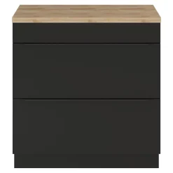 Plan de toilette GoodHome Hartland L. 80 cm chêne