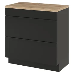 Plan de toilette GoodHome Hartland L. 80 cm chêne