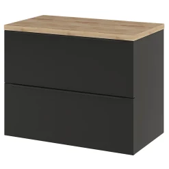 Plan de toilette GoodHome Hartland L. 80 cm chêne