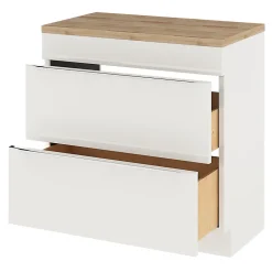 Plan de toilette GoodHome Hartland L. 80 cm chêne
