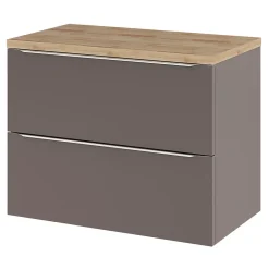 Plan de toilette GoodHome Hartland L. 80 cm chêne