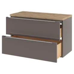Plan de toilette GoodHome Hartland L. 100 cm chêne