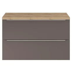 Plan de toilette GoodHome Hartland L. 100 cm chêne