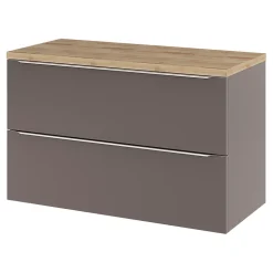 Plan de toilette GoodHome Hartland L. 100 cm chêne
