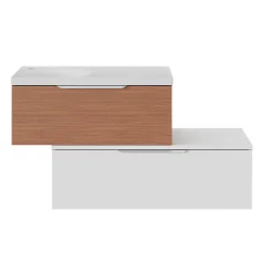 Plan de toilette L.100 x l.45 x ép.18 cm blanc mat Kentia