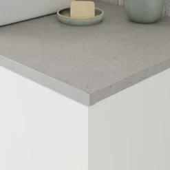 Plan de toilette L.120 x l.45 x ép.2 cm effet granite gris Cadélia