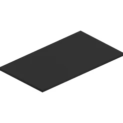 Plan de toilette noir mat L.90 x l.51,5 x ép.2 cm, Pura+