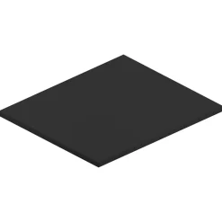 Plan de toilette noir mat L.60 x l.51,5 x ép.2 cm, Pura+