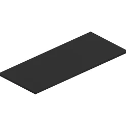 Plan de toilette noir mat L.120 x l.51,5 x ép.2 cm, Pura+