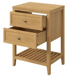 Plan de toilette placage chêne L.60,4 x l.45,2 x ép.2,8 cm, GoodHome Perma