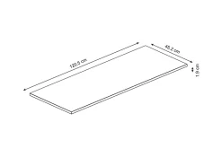Plan de toilette placage chêne L.120 x 45 cm Kabayan